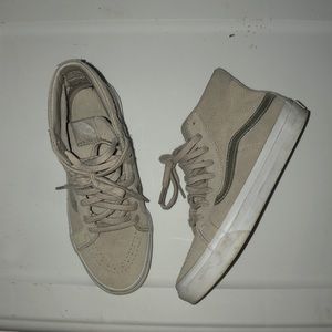 Vans sk8 hi slim nude perforated suede sneakers